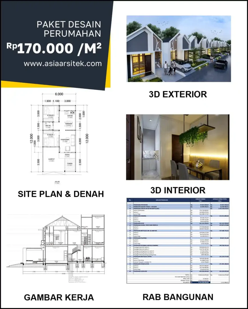 Jasa Desain Rumah di Darmo harga arsitek rumah