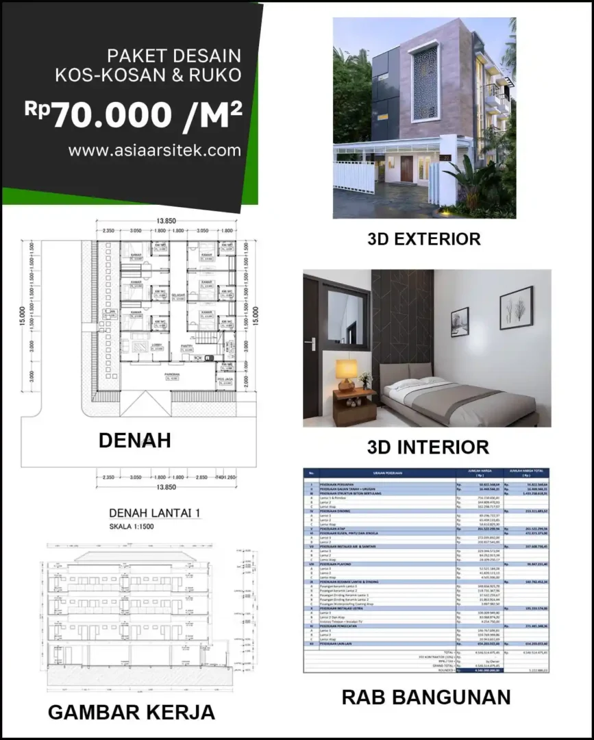 Jasa Desain Rumah di Dukuh Kupang biaya arsitek rumah