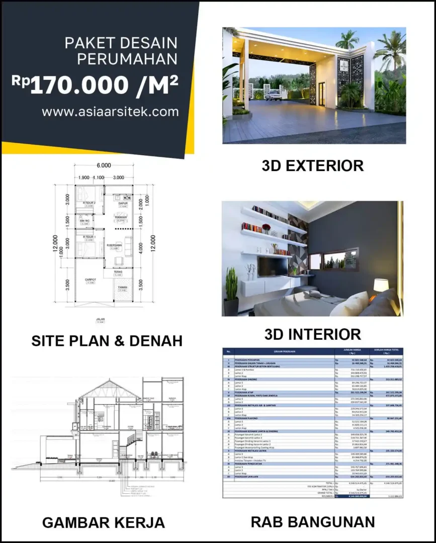 Jasa Desain Rumah di Dukuh Setro harga arsitek rumah