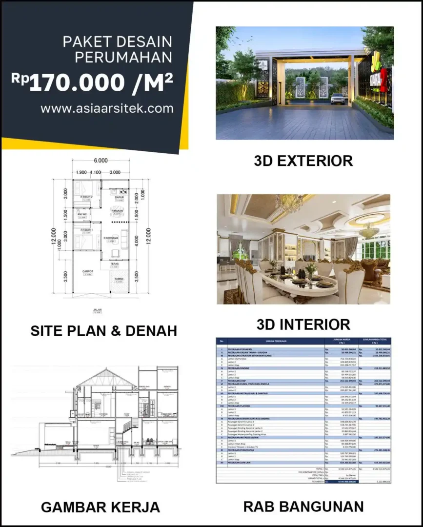 Jasa Desain Rumah di Dukuh Sutorejo harga arsitek rumah
