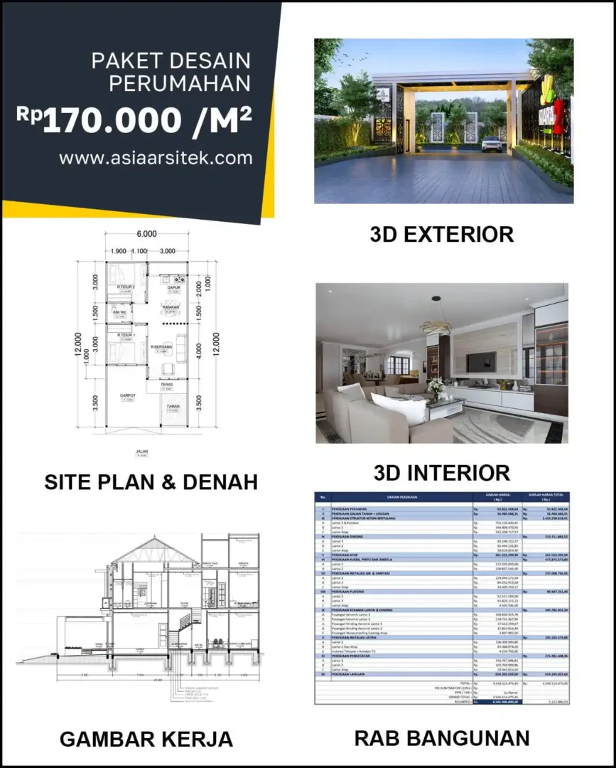 Jasa Desain Rumah di Dupak harga arsitek rumah