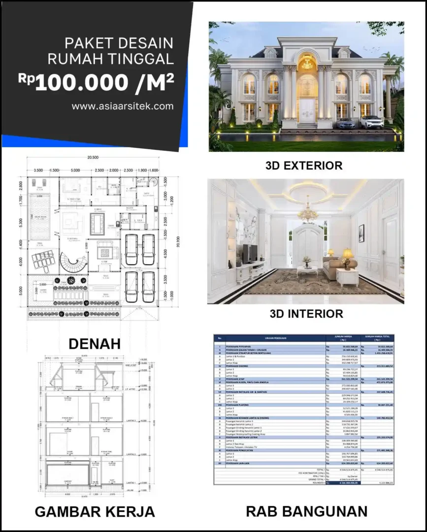 Jasa Desain Rumah di Gundih harga desain rumah
