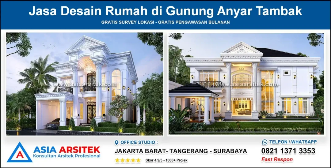 Jasa Desain Rumah di Gunung Anyar Tambak
