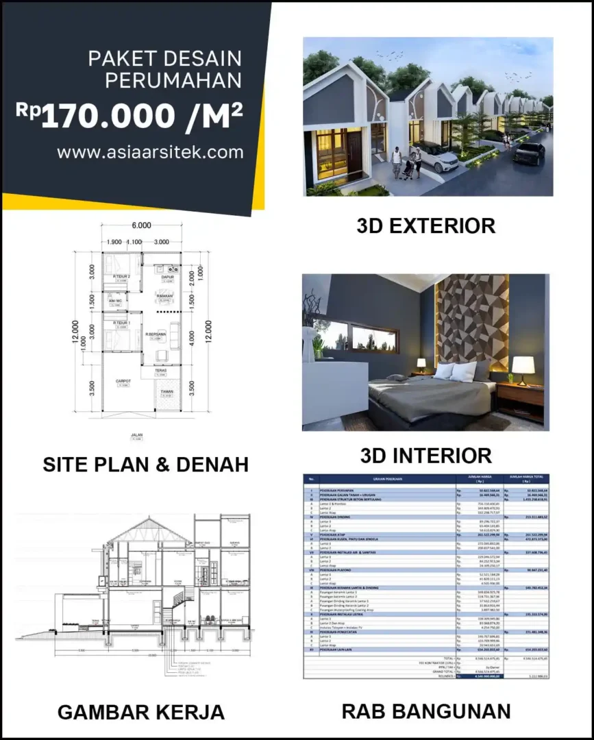 Jasa Desain Rumah di Gunung Sari harga arsitek rumah