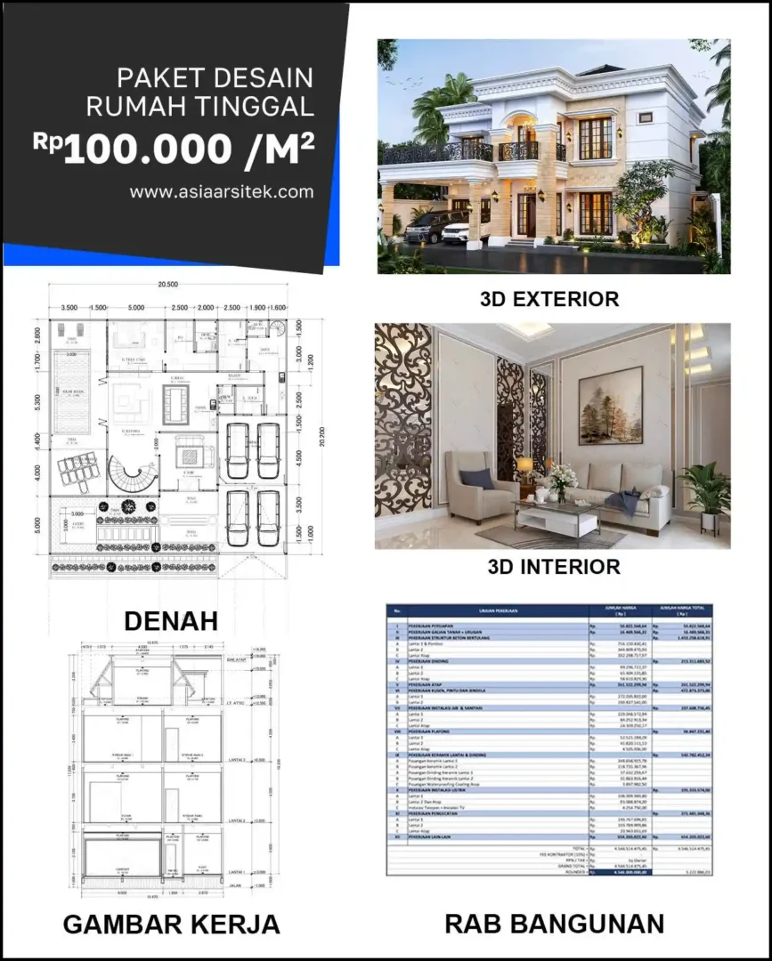 Jasa Desain Rumah di Jagir harga desain rumah