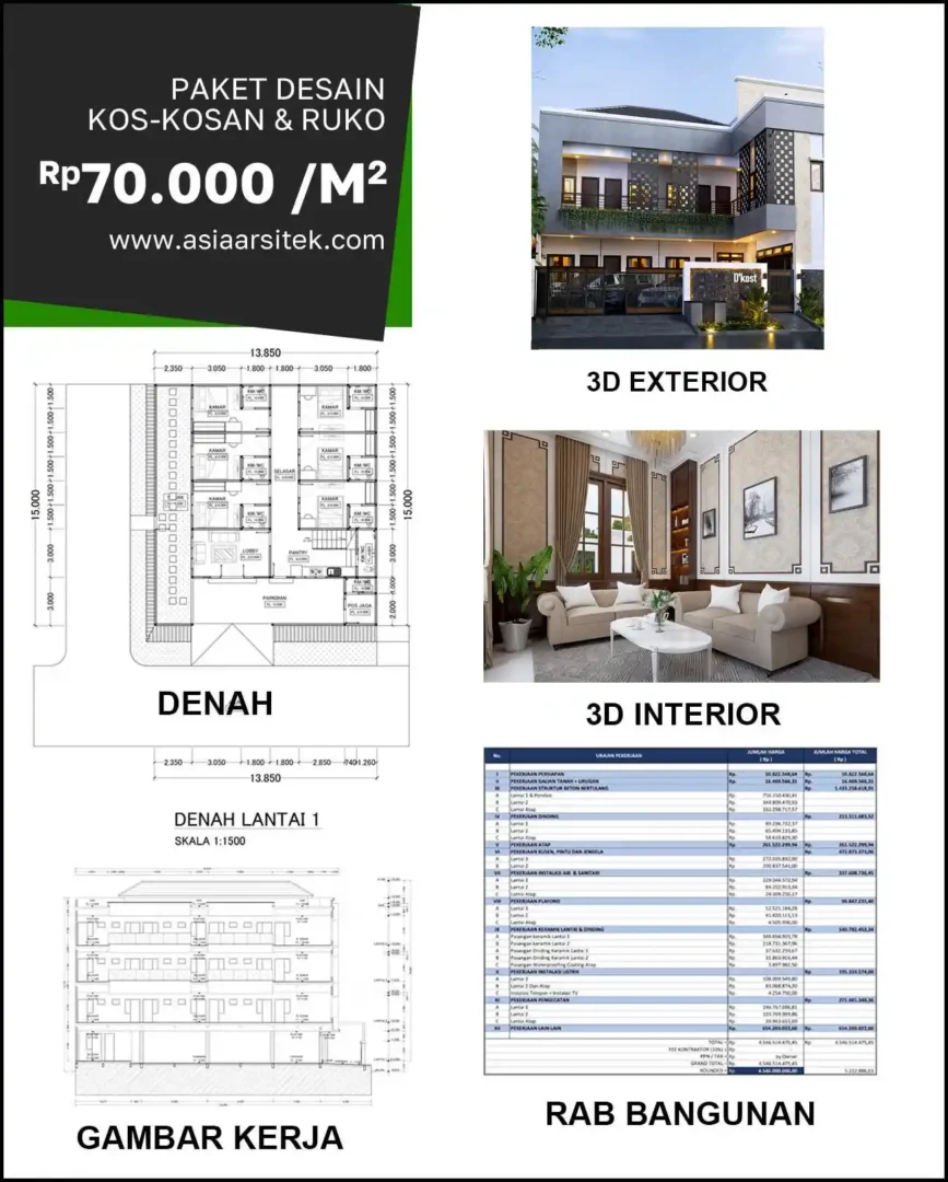 Jasa Desain Rumah di Jajar Tunggal biaya arsitek rumah