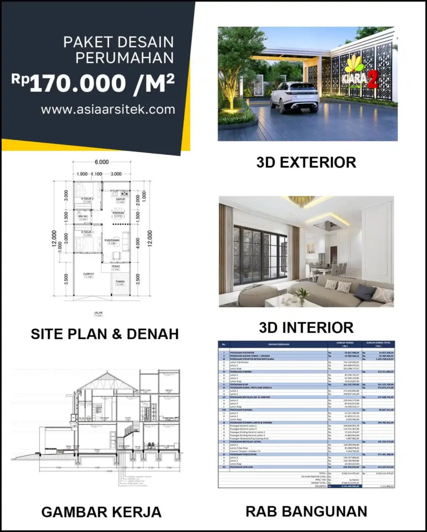 Jasa Desain Rumah di Jajar Tunggal harga arsitek rumah
