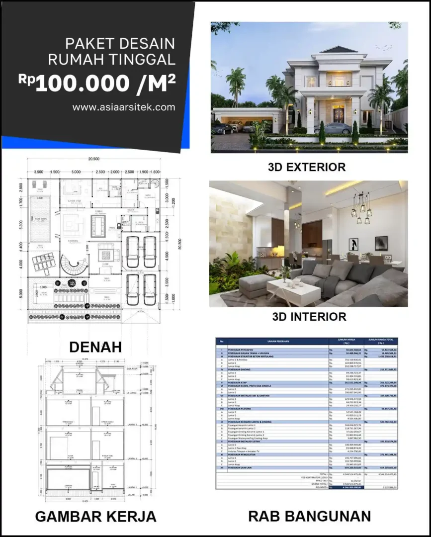 Jasa Desain Rumah di Jemur Wonosari harga desain rumah