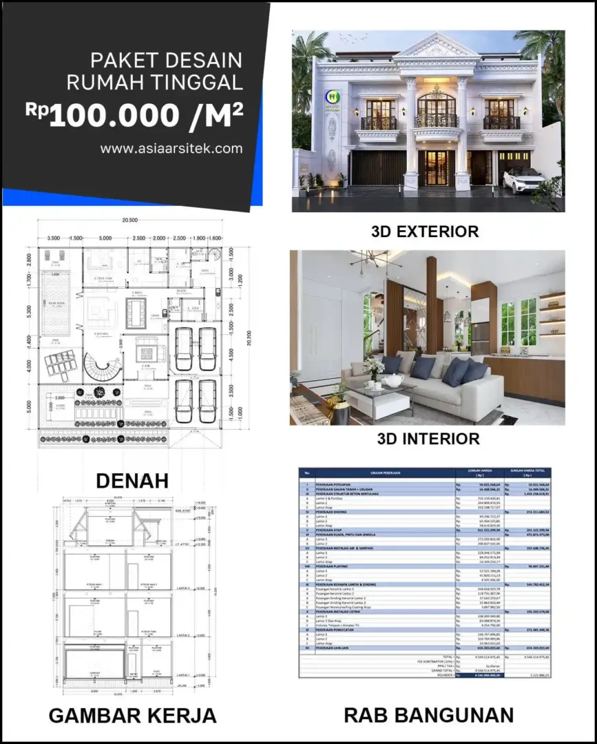 Jasa Desain Rumah di Jeruk harga desain rumah