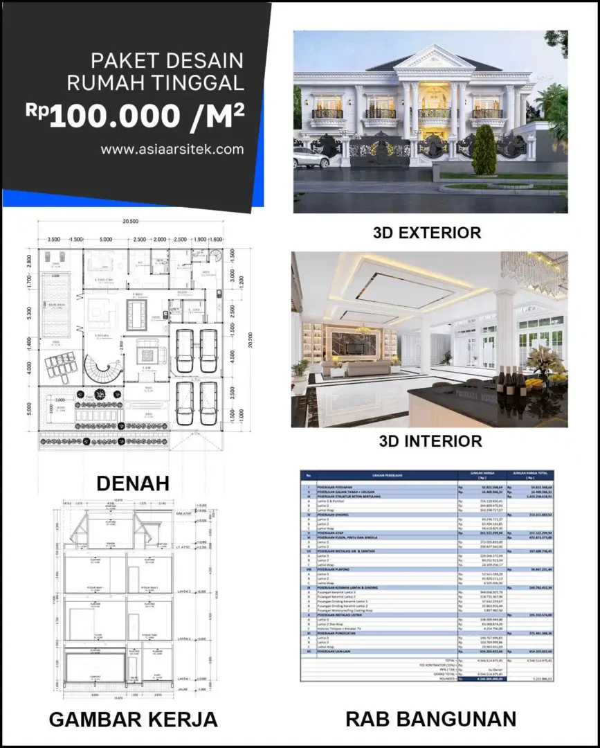 Jasa Desain Rumah di Kalisari harga desain rumah