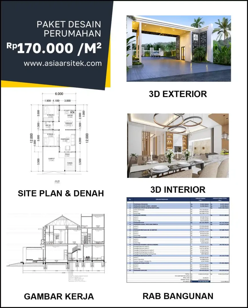 Jasa Desain Rumah di Kalisari harga arsitek rumah