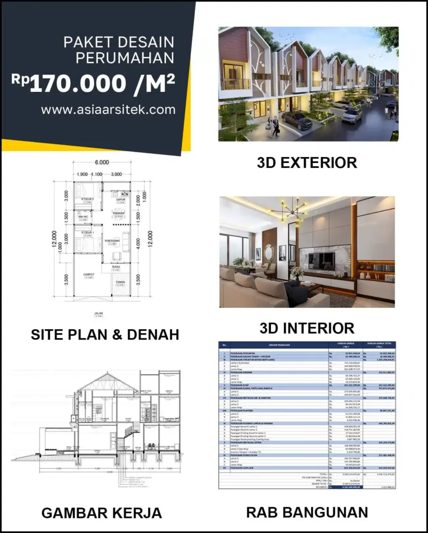 Jasa Desain Rumah di Kapas Madya harga arsitek rumah