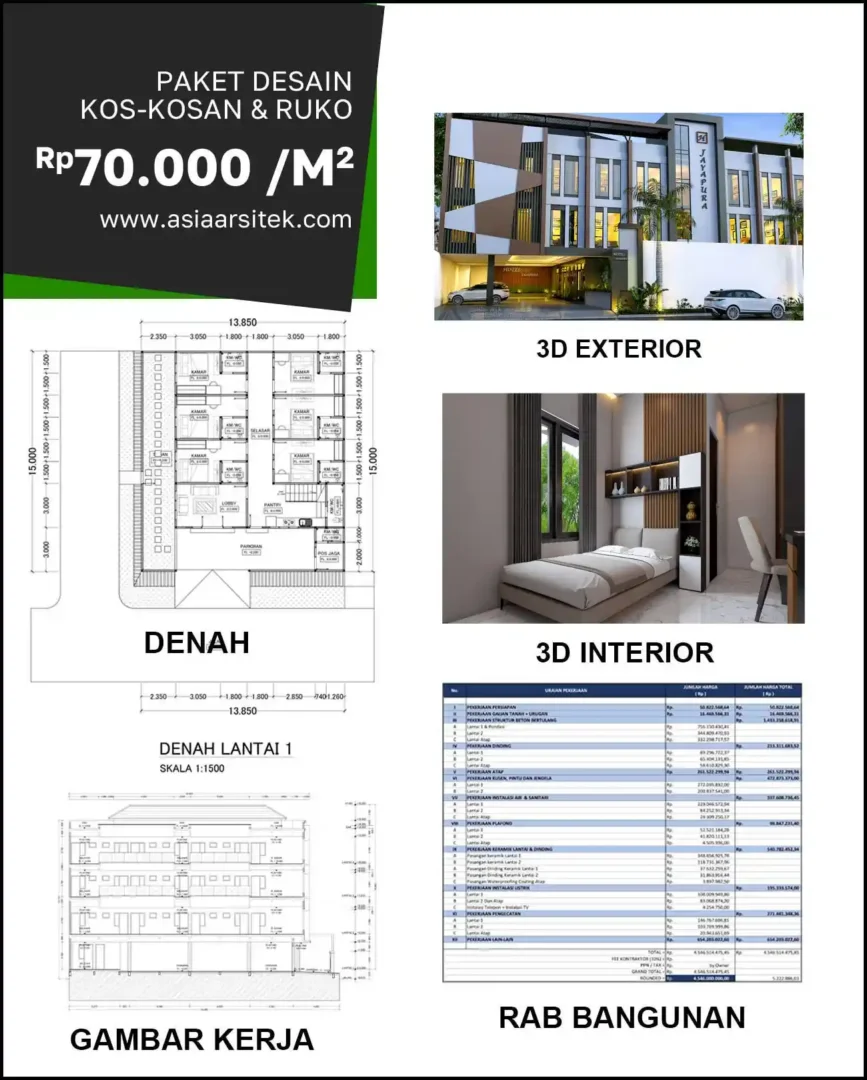 Jasa Desain Rumah di Kapasan biaya arsitek rumah