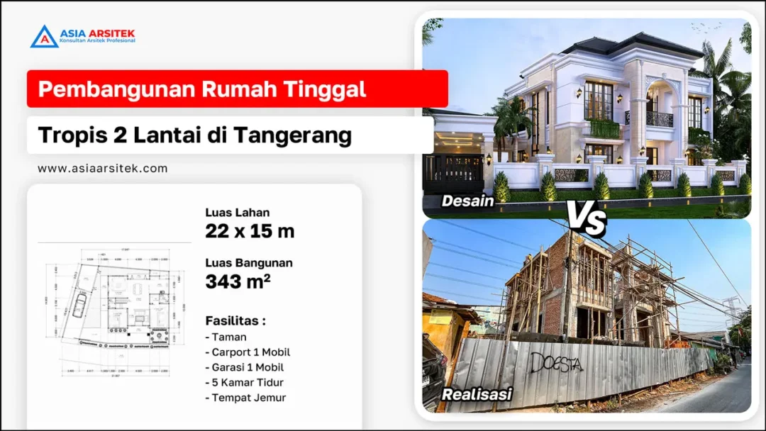 Pembangunan Rumah Tinggal Mewah 2 Lantai di Karang Tengah Tangerang