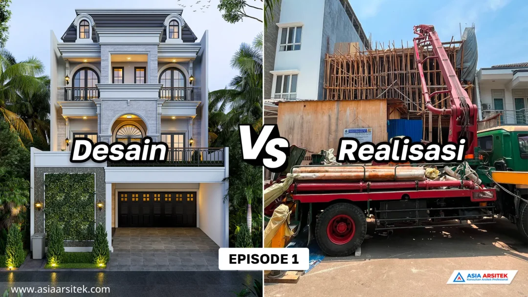Pembangunan Rumah Tinggal Mewah Tropis 3 Lantai di Kota Jakarta Utara vs