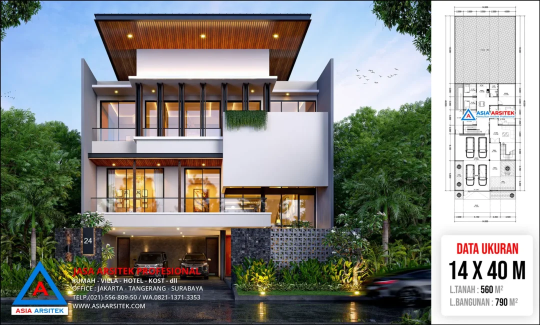 Jasa Arsitek Desain Rumah Mewah Modern 3 Lantai di Depok