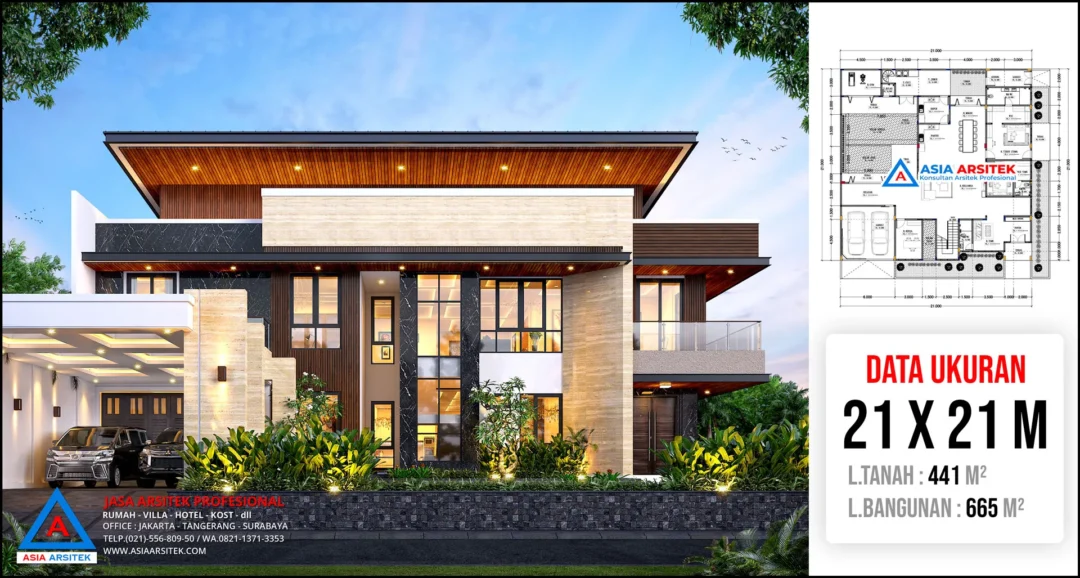Jasa Arsitek Desain Rumah Minimalis Modern 2 Lantai di Bekasi
