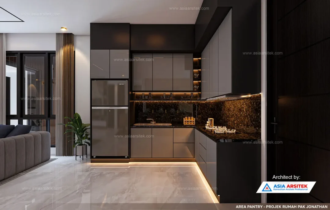 Jasa Arsitek Desain Rumah Minimalis Modern 2 Lantai di Bekasi pantry