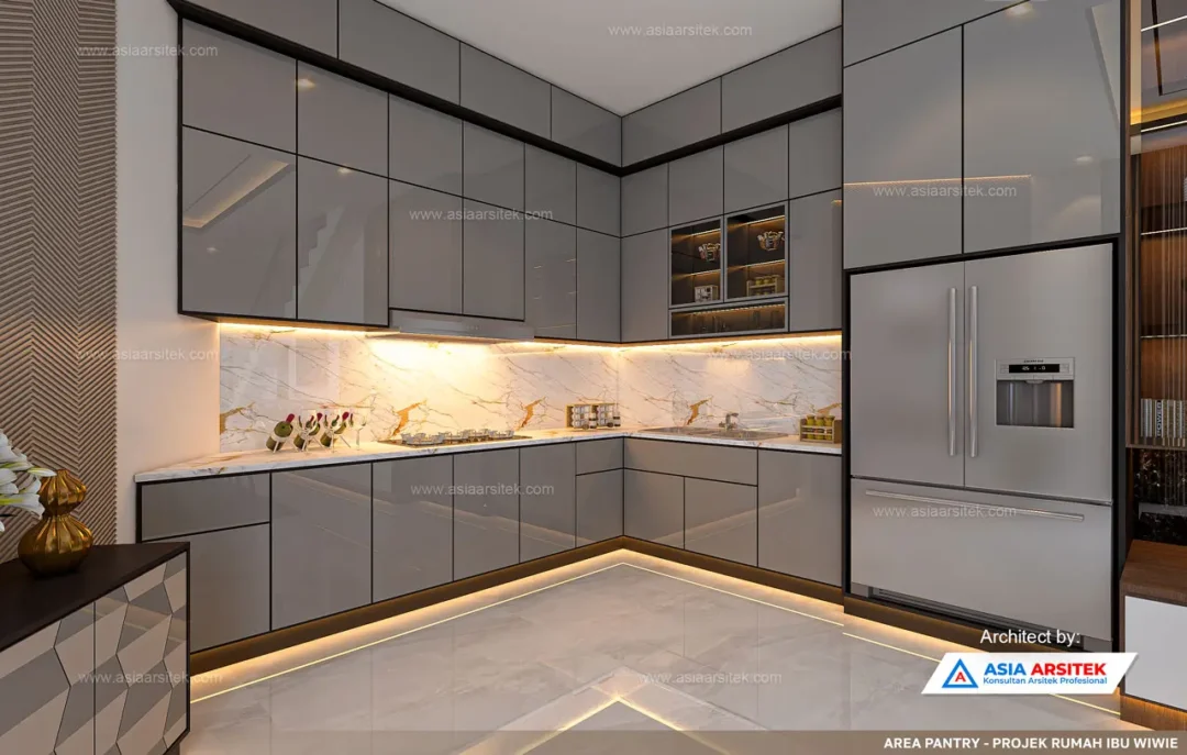 Jasa Arsitek Desain Rumah Minimalis Modern 2 Lantai di Cengkareng Jakarta Barat dapur