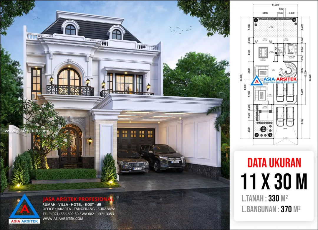 Jasa Arsitek Desain Rumah Tropis 2 Lantai di Pekalongan