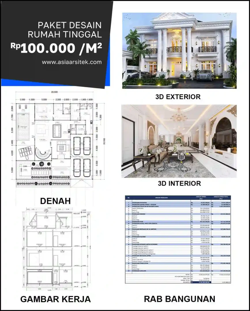 Jasa Arsitek Rumah di Cipayung harga desain rumah
