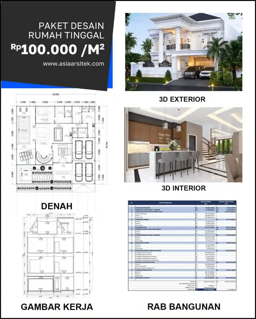 Jasa Arsitek Rumah di Jatijajar harga desain rumah
