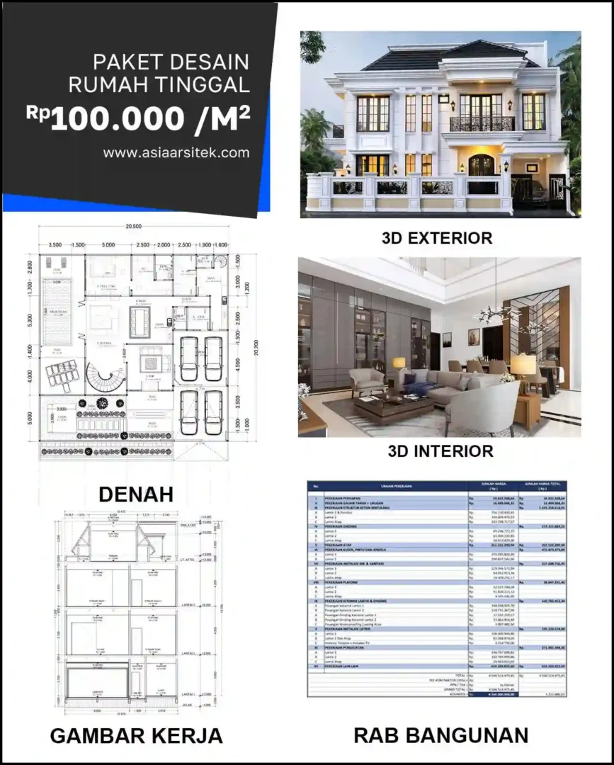 Jasa Arsitek Rumah di Jatimulya harga desain rumah