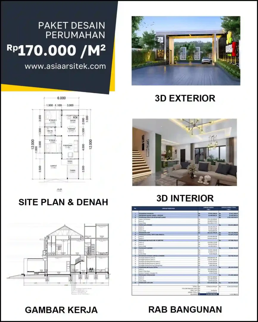 Jasa Arsitek Rumah di Pangkalan Jati Baru harga arsitek rumah