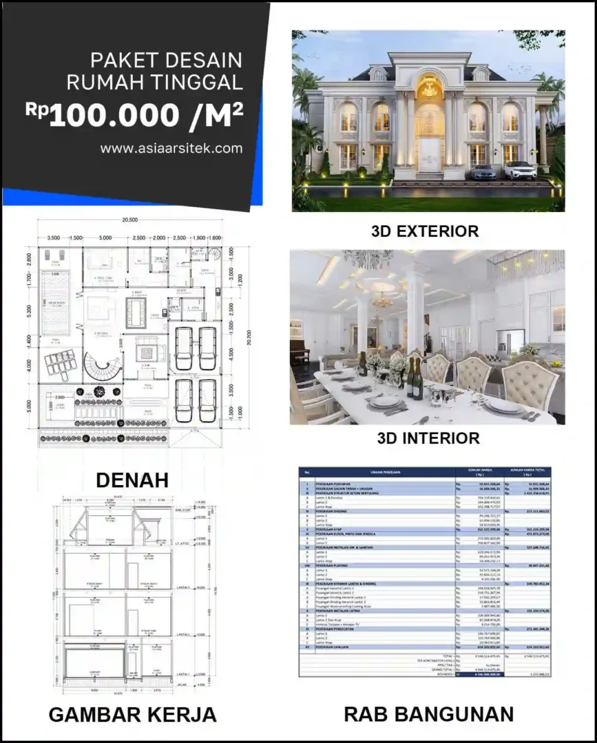 Jasa Gambar Rumah di Kaliabang Tengah