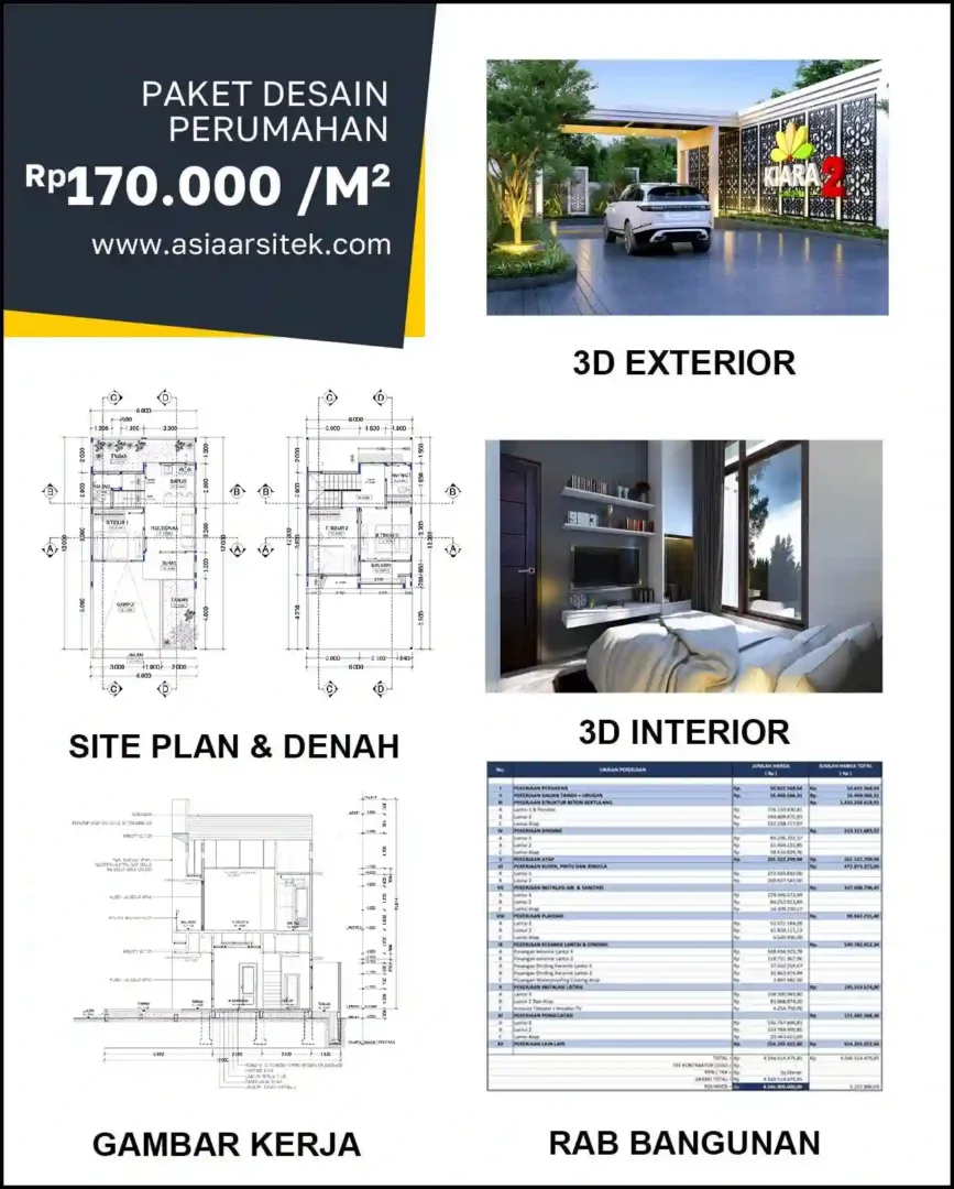 Jasa Gambar Rumah di Kaliabang Tengah