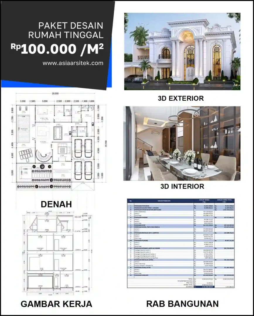 Jasa Gambar Rumah di Marga Jaya