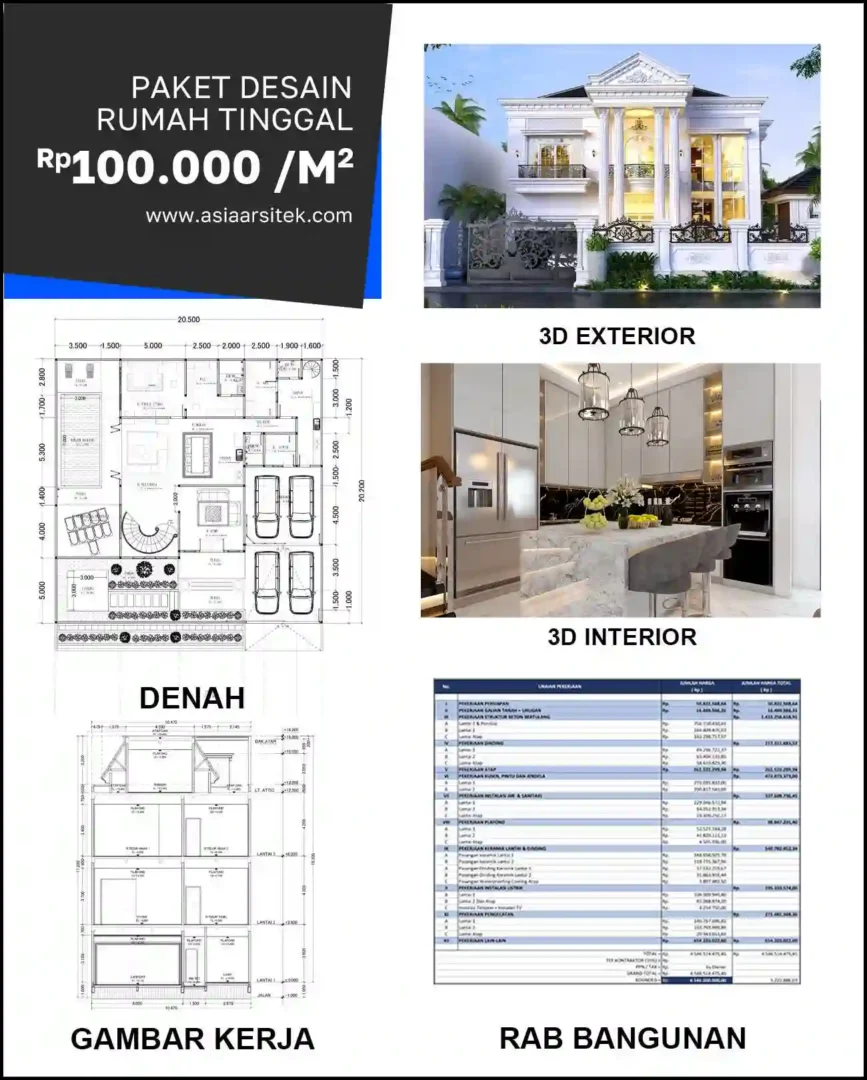 Jasa Gambar Rumah di Mustikasari