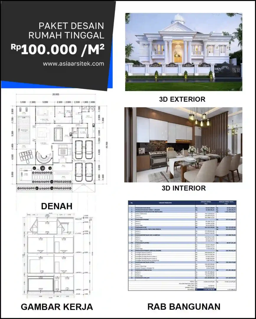 Jasa Gambar Rumah di Perwira