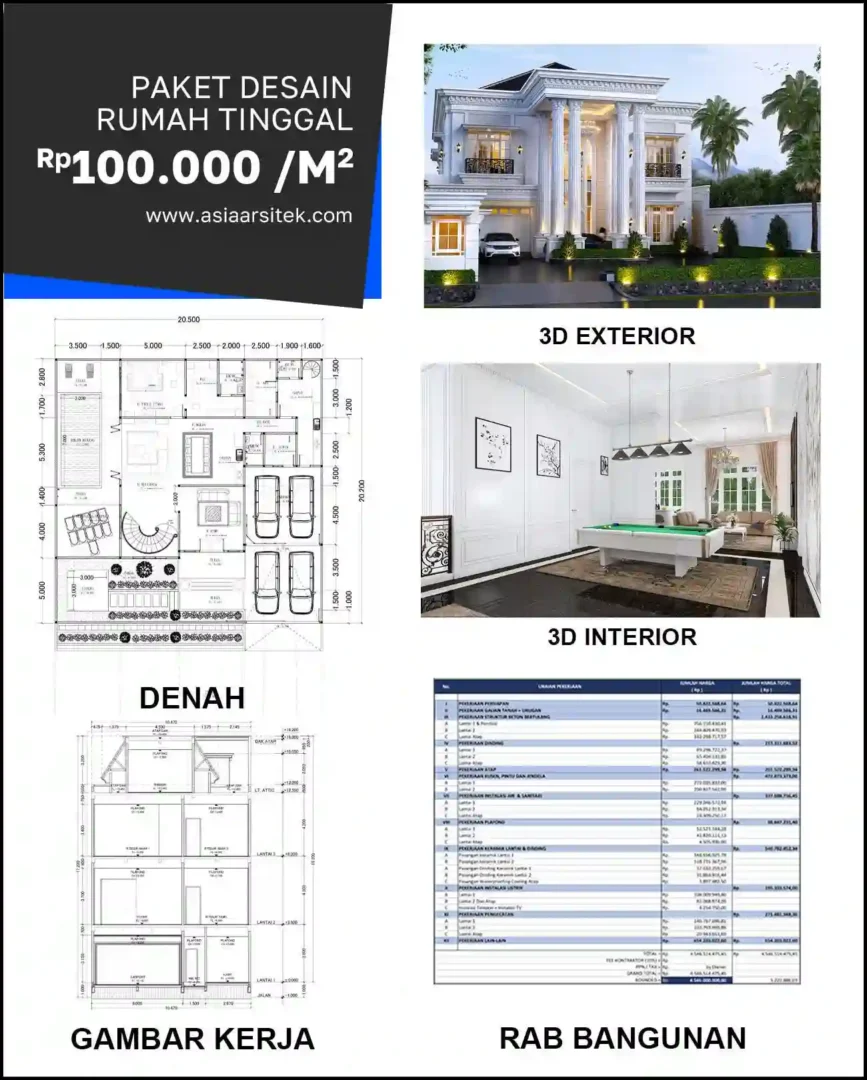 Jasa Desain Arsitek di Marga Jaya