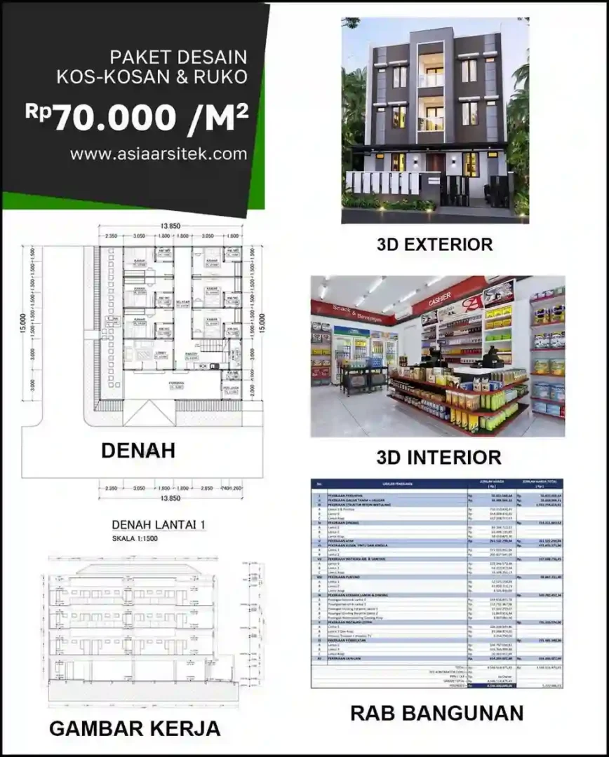 Jasa Desain Arsitek di Pangkalan Jati Baru biaya arsitek rumah