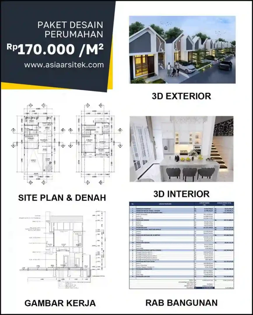 Jasa Desain Arsitek di Sawangan Lama harga arsitek rumah