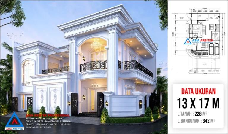 Jasa Desain Rumah Mewah Klasik 2 Lantai di Jatiasih Bekasi