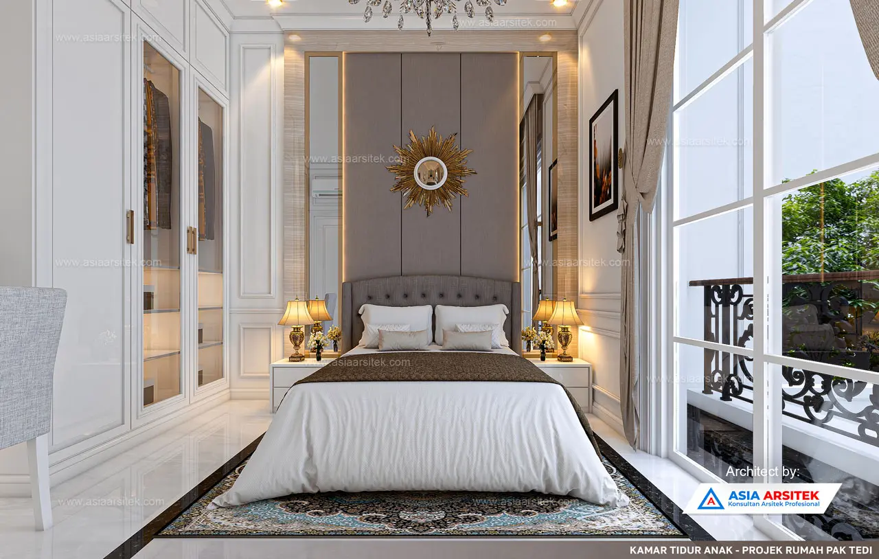 Jasa Desain Rumah Mewah Klasik di Tambun Selatan Bekasi kamar tidur anak