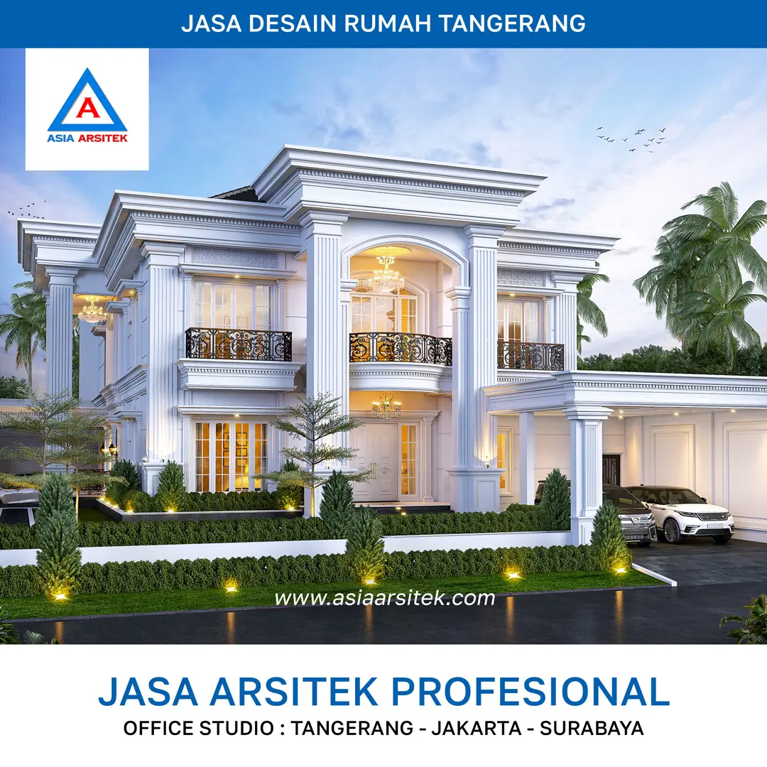 Jasa Desain Rumah Tangerang Klasik Mewah Hook