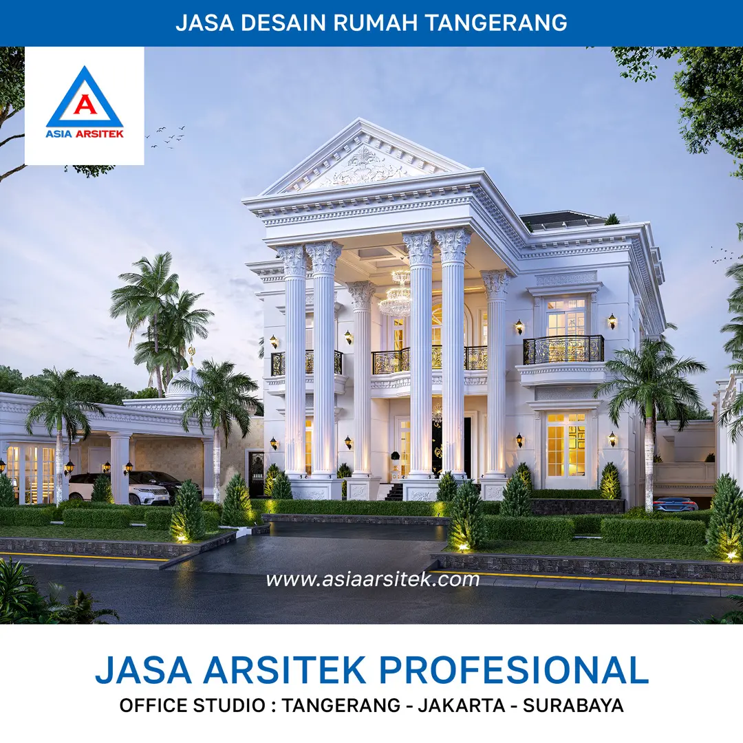 Jasa Desain Rumah Tangerang 4 lantai Megah