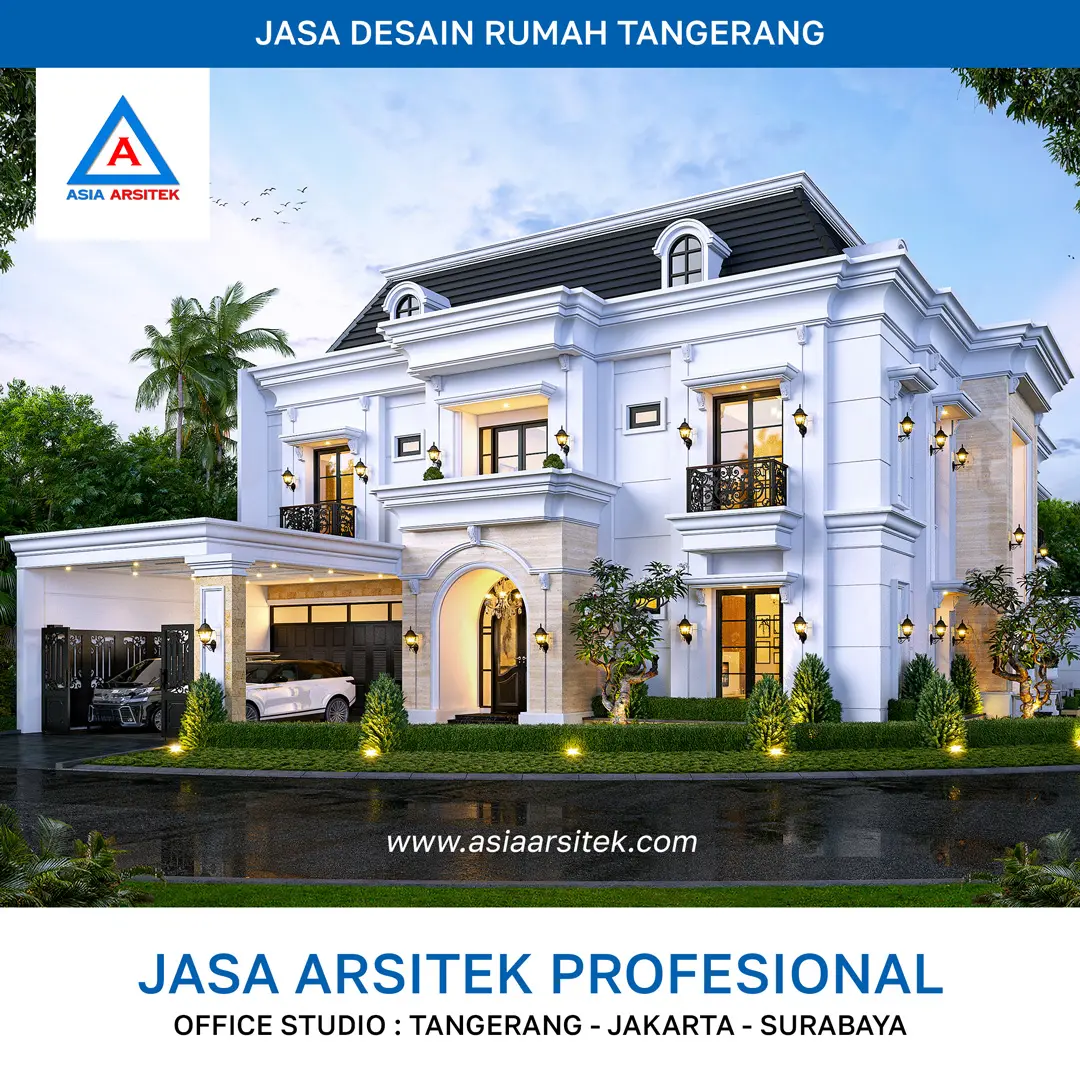 Jasa Desain Rumah Tangerang Tropis Mewah