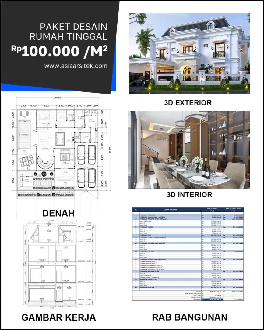 Jasa Desain Rumah di Karah harga desain rumah