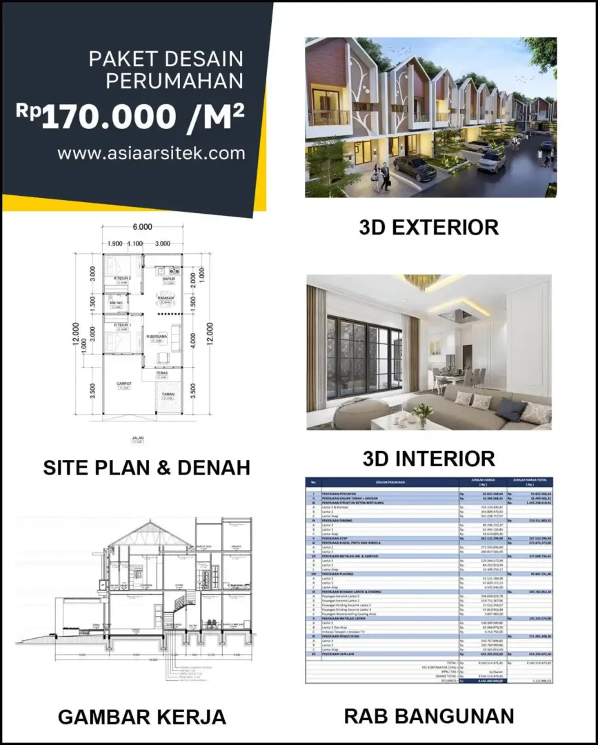 Jasa Desain Rumah di Kebonsari harga arsitek rumah