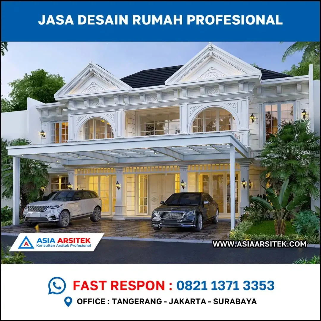 Jasa Desain Rumah di Kebonsari mediterania