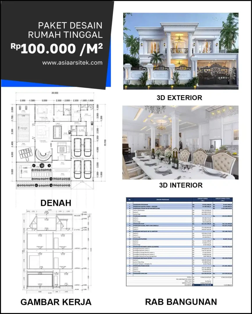 Jasa Desain Rumah di Kebraon harga desain rumah