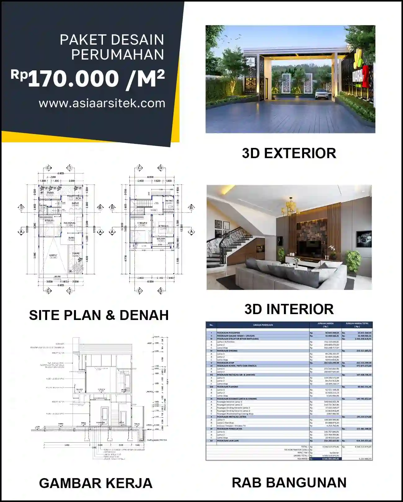 Jasa Gambar Rumah di Rangkapan Jaya harga arsitek rumah
