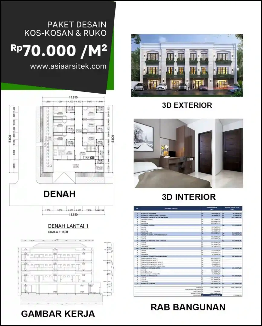 Jasa Gambar Rumah di Serua biaya arsitek rumah