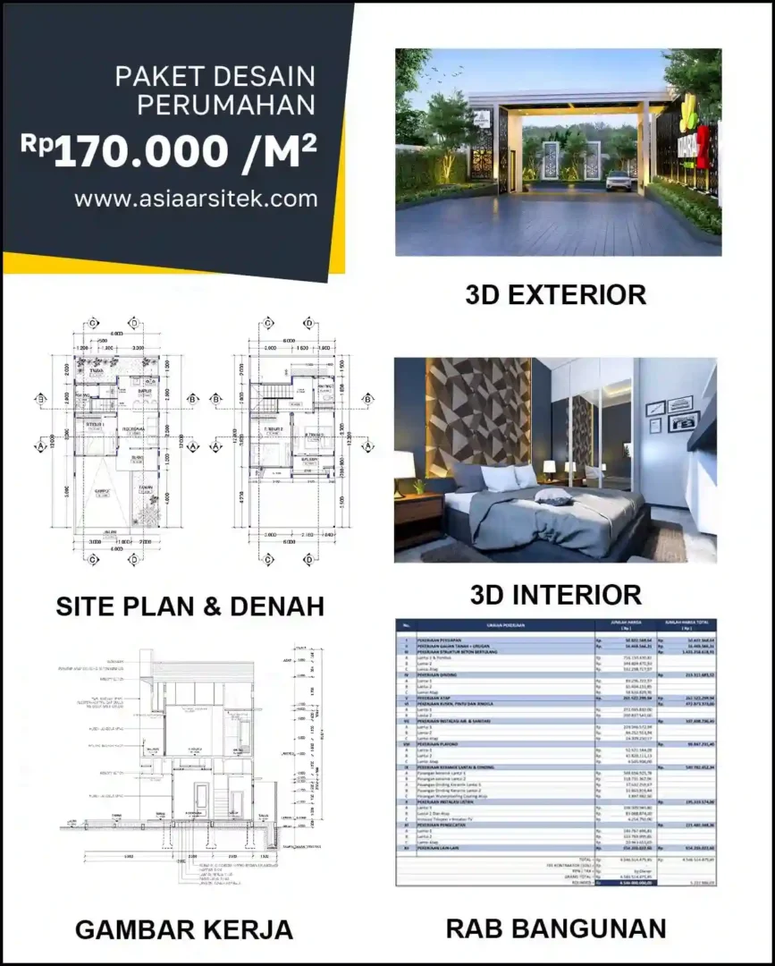 Jasa Gambar Rumah di Sukamaju harga arsitek rumah