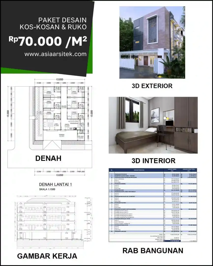 Jasa Gambar Rumah di Sukmajaya biaya arsitek rumah