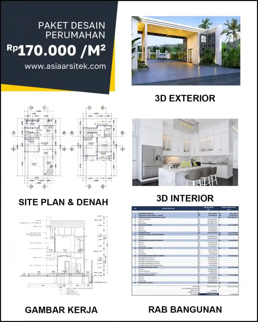 Jasa Gambar Rumah di Tapos harga arsitek rumah